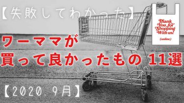 【失敗してわかった】ワーママが買って良かったもの【2020.9月】11選